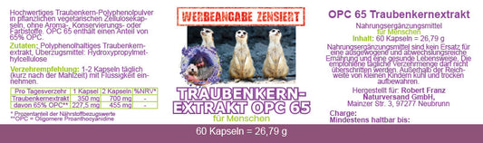 Traubenkernextrakt - OPC 65